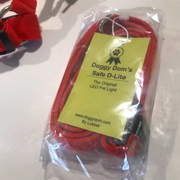 💡 LED Dog Leash and Harness Set Red - Picture 10 of 10